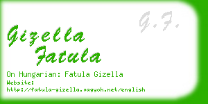 gizella fatula business card